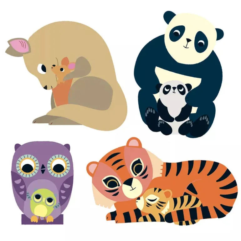 Djeco Big Stickers Mum and Baby