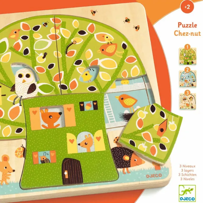 Djeco Chez Nut 3 layers Puzzle
