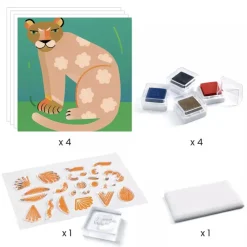 Djeco Clear Stamps Patterns and animals