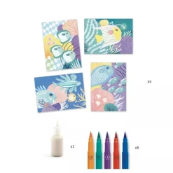 Djeco Felt Tips Brush Pens Under the Sea