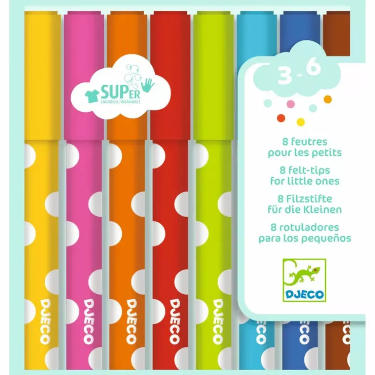 Djeco Felt-tips 8 felt-tips for little ones