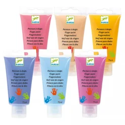 Djeco Paint For Little Ones 6 Finger Paint's Tubes - Sweet