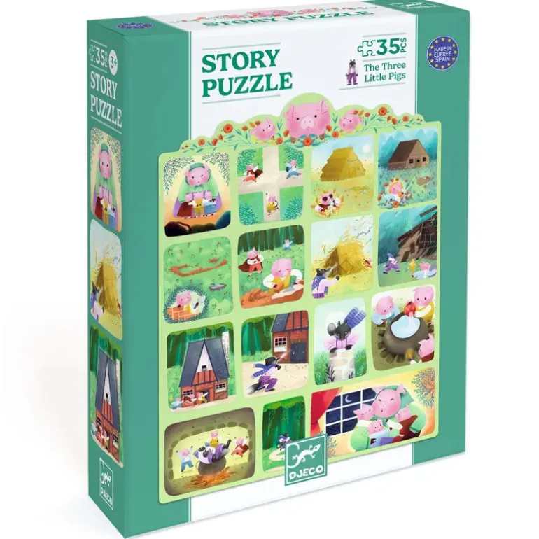 Djeco Puzzles Story The Three Little Pigs - 35 pcs
