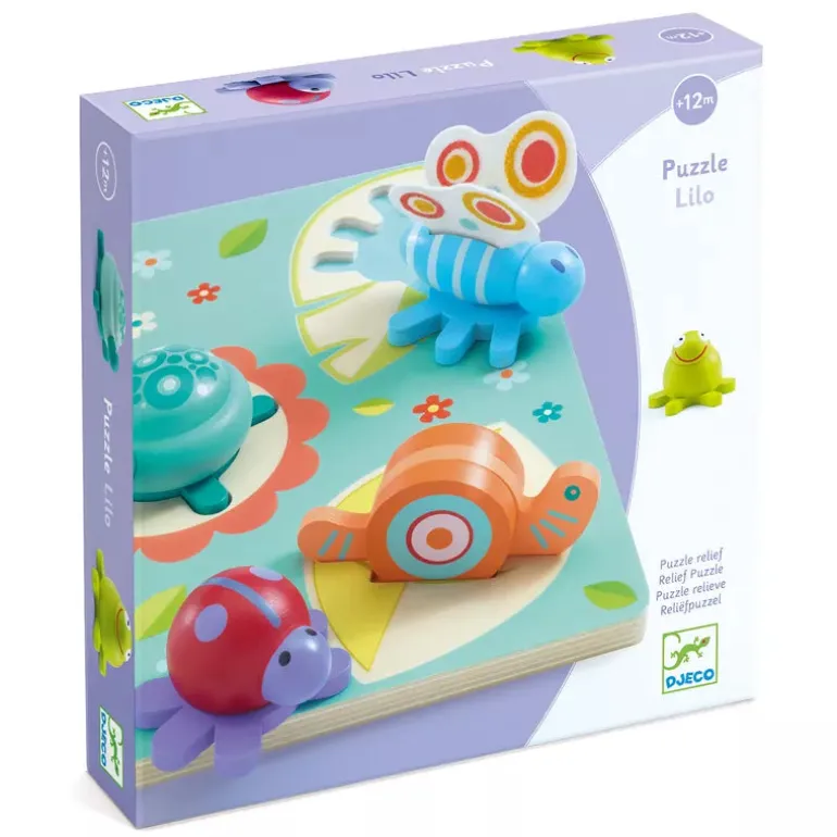 Djeco Relief Puzzle Lilo Turtle & Friends