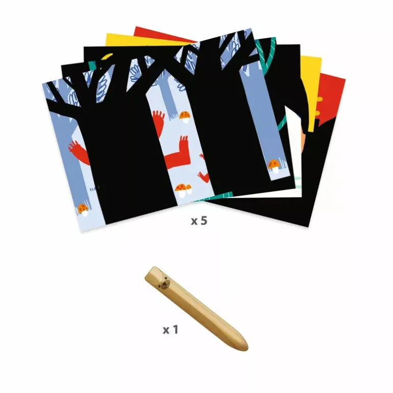 Djeco Scratch Cards Learning About Animals