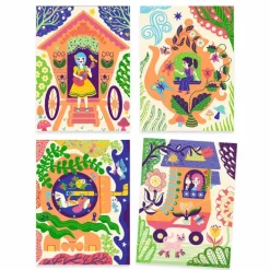 Djeco Scratch Cards Wacky houses