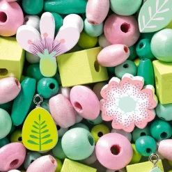 Djeco Wooden Beads, Flowers and Foliage