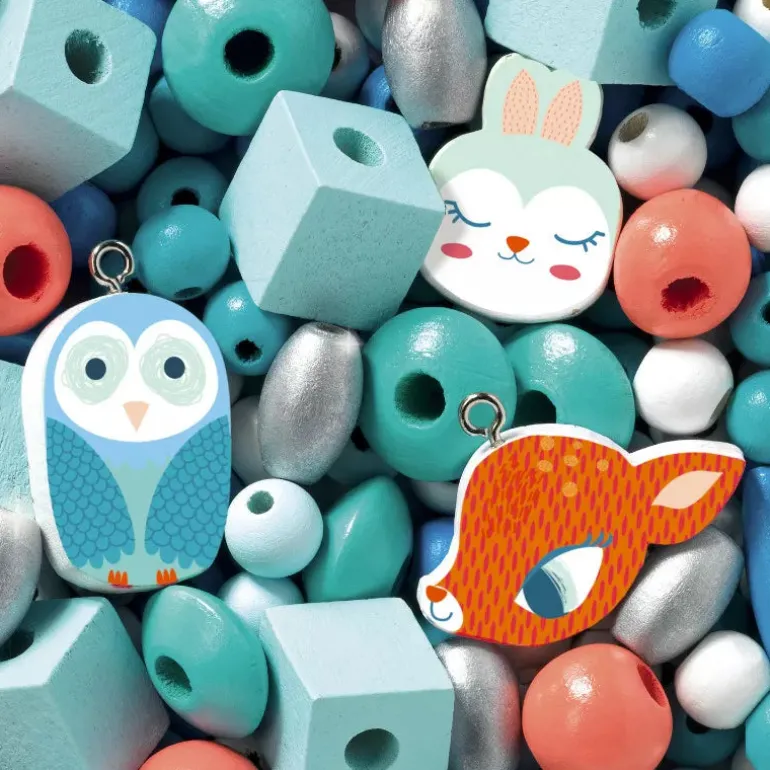 Djeco Wooden Beads, Small animals