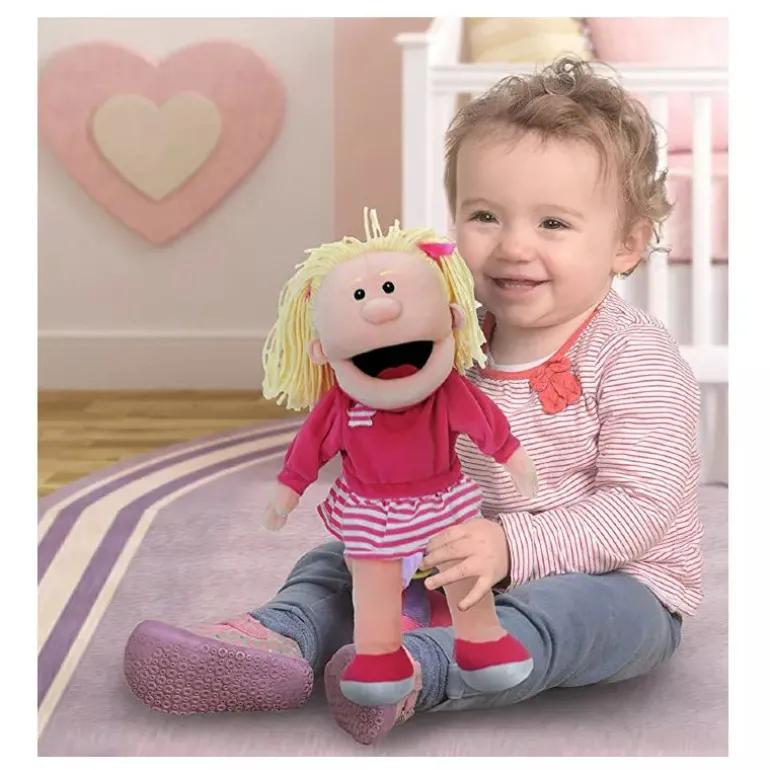 Fiesta Crafts Girl Mouth Moving Hand Puppet