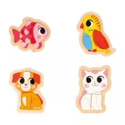 Janod 4 Progressive Puzzles - Pet
