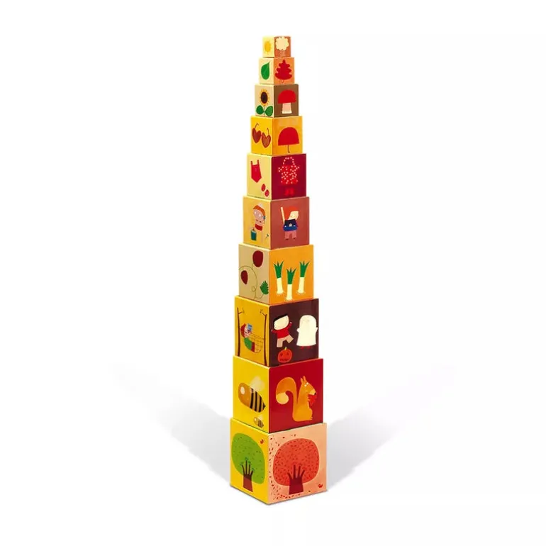 Janod Four Seasons Square Stacking Pyramid