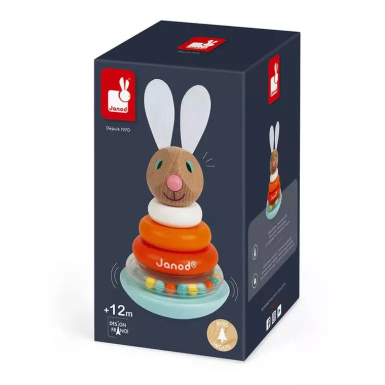 Janod Roly-Poly Rabbit Stacking Toy