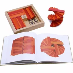 KAPLA® 40 Coloured Planks (Orange & Red) and Book