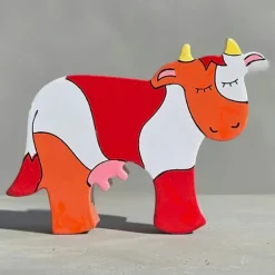 Magnetic Wooden Cow Play Figure