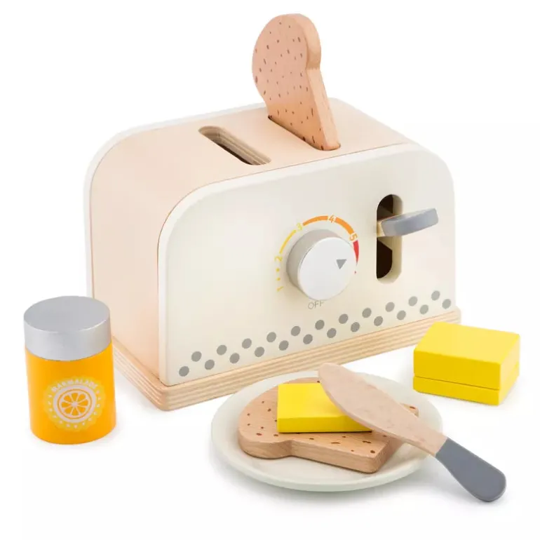New Classic Toys Toaster Set White