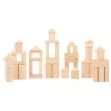 Wooden Building Blocks natural 50-pack in bag